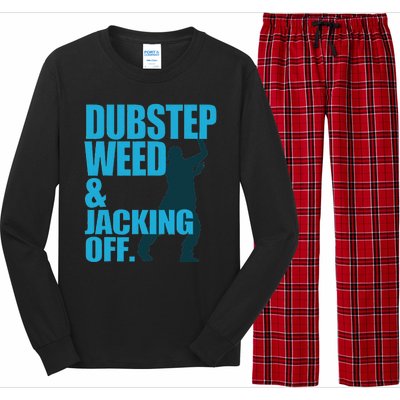 Dubstep Weed And Jacking Off Long Sleeve Pajama Set