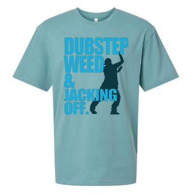 Dubstep Weed And Jacking Off Sueded Cloud Jersey T-Shirt