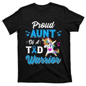 Diabetes Warriors Aunt Dabbing Unicorn Diabetes Awareness T-Shirt