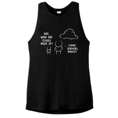 Dad What Are Clouds Made Of Ladies PosiCharge Tri-Blend Wicking Tank