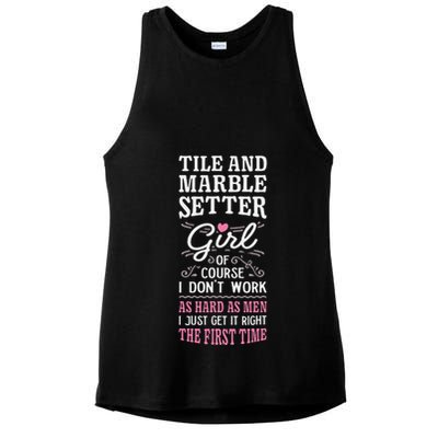 Dont Work As Hard As Tile And Marble Setter Ladies PosiCharge Tri-Blend Wicking Tank