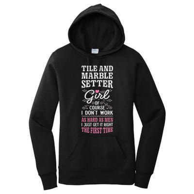 Dont Work As Hard As Tile And Marble Setter Women's Pullover Hoodie