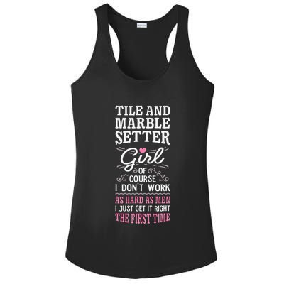 Dont Work As Hard As Tile And Marble Setter Ladies PosiCharge Competitor Racerback Tank