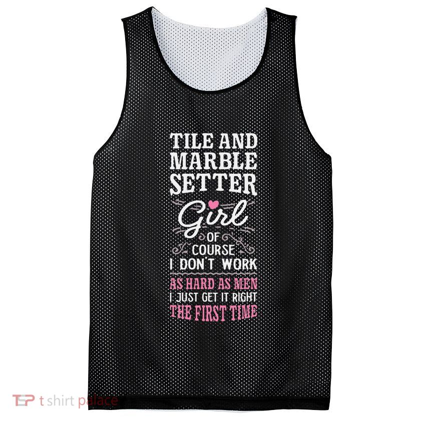 Dont Work As Hard As Tile And Marble Setter Mesh Reversible Basketball Jersey Tank