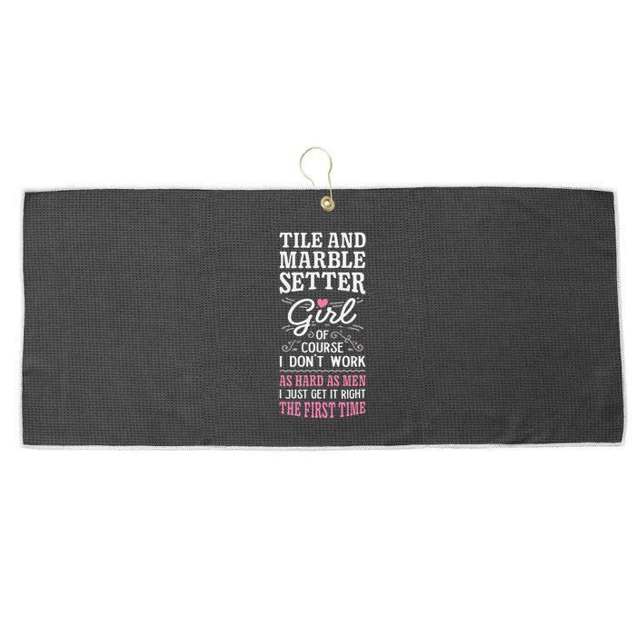 Dont Work As Hard As Tile And Marble Setter Large Microfiber Waffle Golf Towel