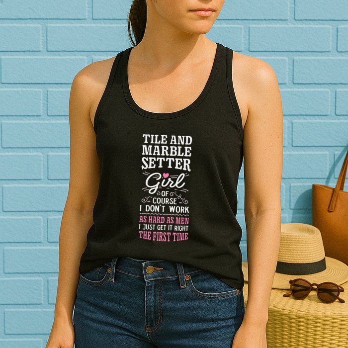 Dont Work As Hard As Tile And Marble Setter Womens Tank Top