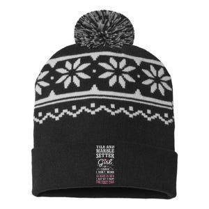 Dont Work As Hard As Tile And Marble Setter USA-Made Snowflake Beanie