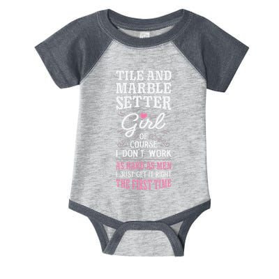 Dont Work As Hard As Tile And Marble Setter Infant Baby Jersey Bodysuit