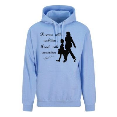 Dream With Ambition Lead With Conviction Kamala Harris 2024 Unisex Surf Hoodie