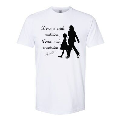 Dream With Ambition Lead With Conviction Kamala Harris 2024 Softstyle CVC T-Shirt