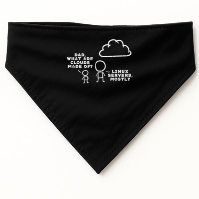 Dad What Are Clouds Made Of Linux Servers It Programmer Men USA-Made Doggie Bandana