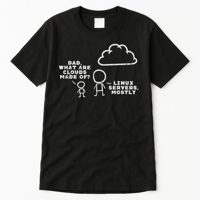 Dad What Are Clouds Made Of Linux Servers It Programmer Men Tall T-Shirt