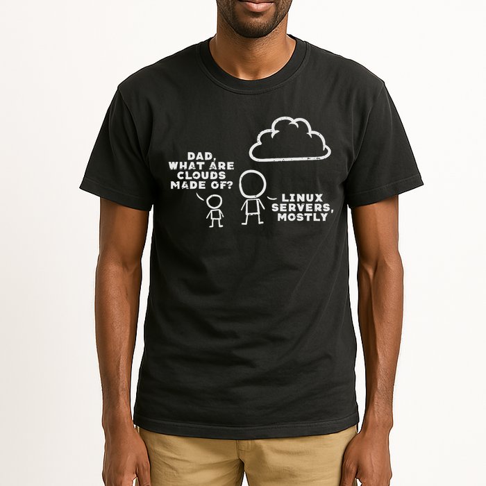 Dad What Are Clouds Made Of Linux Servers It Programmer Men Tall T-Shirt