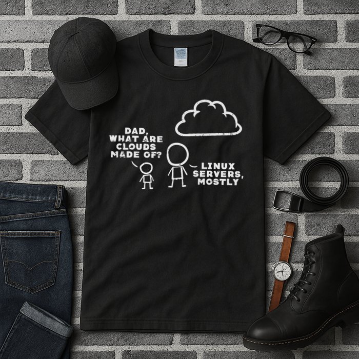 Dad What Are Clouds Made Of Linux Servers It Programmer Men Tall T-Shirt
