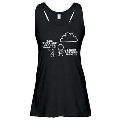 Dad What Are Clouds Made Of Linux Servers It Programmer Men Ladies Essential Flowy Tank