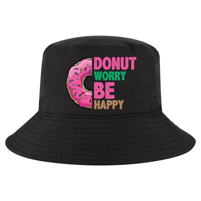 Donut Worry Be Happy Positive Quote Cool Comfort Performance Bucket Hat