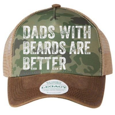 Dads With Beards Are Better FatherS Day Funny Dad Jokes Legacy Tie Dye Trucker Hat