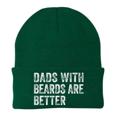 Dads With Beards Are Better FatherS Day Funny Dad Jokes Knit Cap Winter Beanie