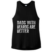 Dads With Beards Are Better FatherS Day Funny Dad Jokes Ladies PosiCharge Tri-Blend Wicking Tank
