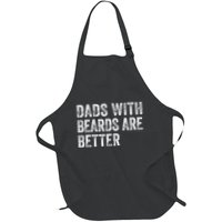 Dads With Beards Are Better FatherS Day Funny Dad Jokes Full-Length Apron With Pockets