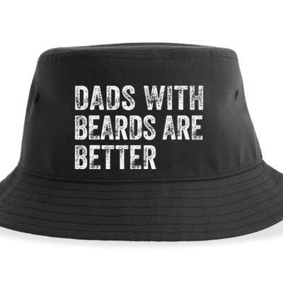 Dads With Beards Are Better FatherS Day Funny Dad Jokes Sustainable Bucket Hat