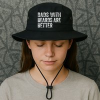 Dads With Beards Are Better FatherS Day Funny Dad Jokes Bucket Hat