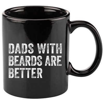 Dads With Beards Are Better FatherS Day Funny Dad Jokes 11oz C Handle Ceramic Mug