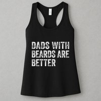 Dads With Beards Are Better FatherS Day Funny Dad Jokes Womens Tank Top