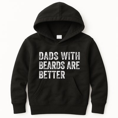 Dads With Beards Are Better FatherS Day Funny Dad Jokes Kids Hoodie
