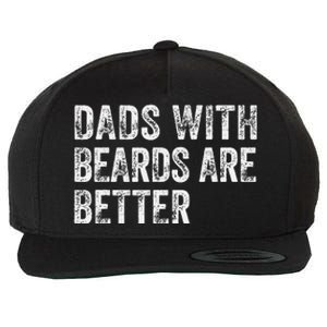 Dads With Beards Are Better FatherS Day Funny Dad Jokes Wool Snapback Cap