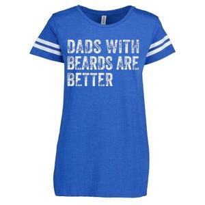 Dads With Beards Are Better FatherS Day Funny Dad Jokes Enza Ladies Jersey Football T-Shirt