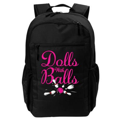 Dolls With Balls, Funny Women Bowling Team Name Backpack