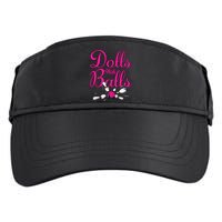 Dolls With Balls, Funny Women Bowling Team Name Adult Drive Performance Visor