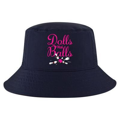 Dolls With Balls, Funny Women Bowling Team Name Cool Comfort Performance Bucket Hat