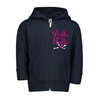 Dolls With Balls, Funny Women Bowling Team Name Toddler Zip Fleece Hoodie