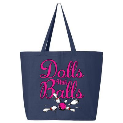 Dolls With Balls, Funny Women Bowling Team Name 25L Jumbo Tote