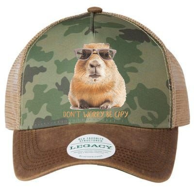 Dont Worry Be Capy Capybara Funny Capybara Lovers Legacy Tie Dye Trucker Hat