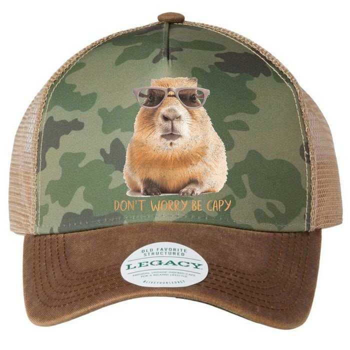 Dont Worry Be Capy Capybara Funny Capybara Lovers Legacy Tie Dye Trucker Hat