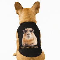 Dont Worry Be Capy Capybara Funny Capybara Lovers Doggie Tank