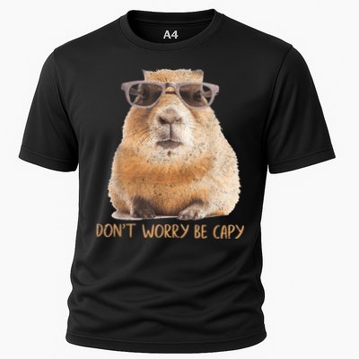 Dont Worry Be Capy Capybara Funny Capybara Lovers Cooling Performance Crew T-Shirt