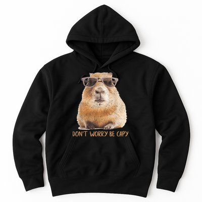 Dont Worry Be Capy Capybara Funny Capybara Lovers Hoodie
