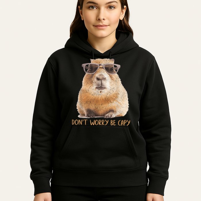Dont Worry Be Capy Capybara Funny Capybara Lovers Hoodie