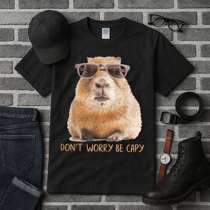 Dont Worry Be Capy Capybara Funny Capybara Lovers Tall T-Shirt
