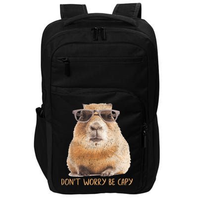 Dont Worry Be Capy Capybara Funny Capybara Lovers Impact Tech Backpack