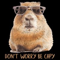 Dont Worry Be Capy Capybara Funny Capybara Lovers Button
