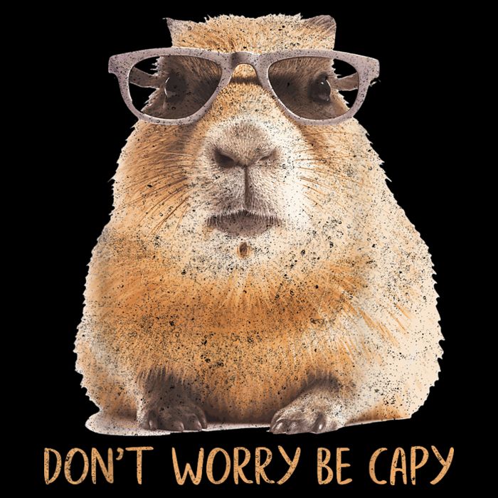Dont Worry Be Capy Capybara Funny Capybara Lovers Button
