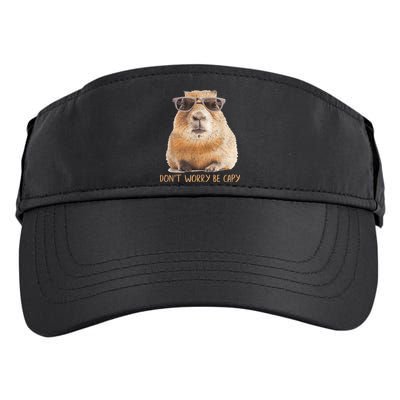 Dont Worry Be Capy Capybara Funny Capybara Lovers Adult Drive Performance Visor