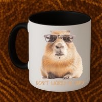 Dont Worry Be Capy Capybara Funny Capybara Lovers Mug