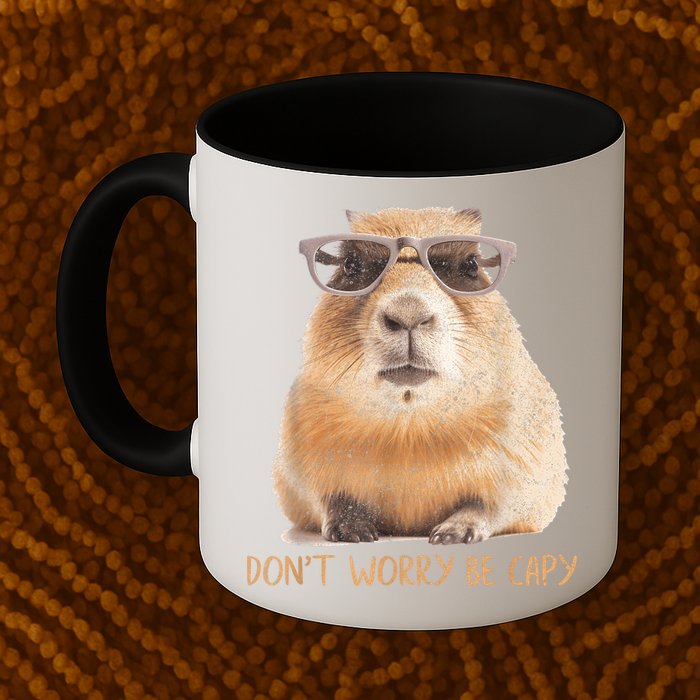 Dont Worry Be Capy Capybara Funny Capybara Lovers Mug