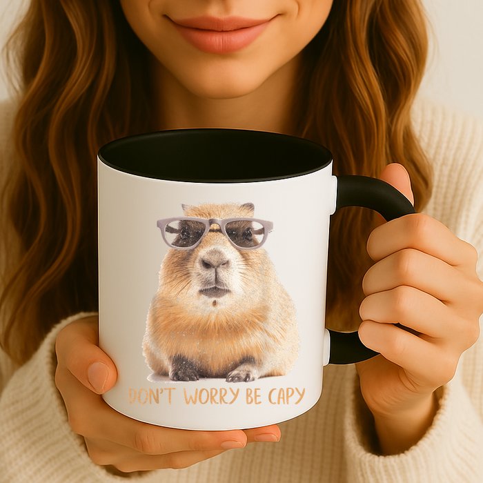 Dont Worry Be Capy Capybara Funny Capybara Lovers Mug